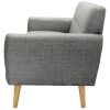 Dane 3 + 1 + 1 Seater Fabric Upholstered Sofa Armchair Lounge Couch - Mid Grey - Image 6