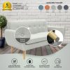 Dane 3 + 1 + 1 Seater Fabric Upholstered Sofa Armchair Lounge Couch - Light Grey - Image 7