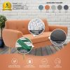 Dane 3 + 1 + 1 Seater Fabric Upholstered Sofa Armchair Lounge Couch - Orange - Image 6