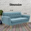 Dane 3 + 1 + 1 Seater Fabric Upholstered Sofa Armchair Lounge Couch - Blue - Image 4