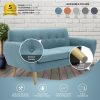 Dane 3 + 1 + 1 Seater Fabric Upholstered Sofa Armchair Lounge Couch - Blue - Image 6