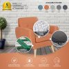 Dane Single Seater Fabric Upholstered Sofa Armchair Lounge Couch - Orange - Image 5