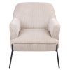 Leah Fabric Armchair Occasional Accent Arm Chair Silver