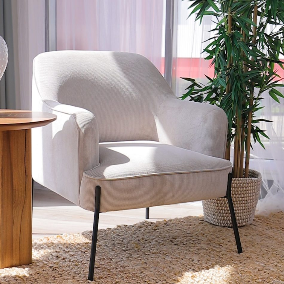 Leah Fabric Armchair Occasional Accent Arm Chair Silver - Image 2