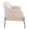 Leah Fabric Armchair Occasional Accent Arm Chair Silver - Image 4