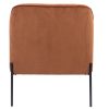 Leah Fabric Armchair Occasional Accent Arm Chair Brown - Image 5