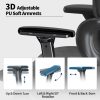 Ergonomic Mesh Home & Office Chair 3D Adjustable Armrest Seat High Back Desk Computer Chair - Image 2
