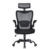 MONA Ergonomic High Back Flipped Armrest Task Chair In Black - Image 2