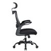 MONA Ergonomic High Back Flipped Armrest Task Chair In Black - Image 4