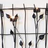 Leaf Style Black Tealight Candle Holders Wall Art Decor - Image 2