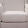 Armchair in Beige Colour Lounge Accent Chair Upholstered Fabric with Wooden leg - Image 4