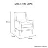 Armchair in Beige Colour Lounge Accent Chair Upholstered Fabric with Wooden leg - Image 2