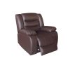 Single Seater Recliner Sofa Chair In Faux Leather Lounge Couch Armchair in Brown - Image 2