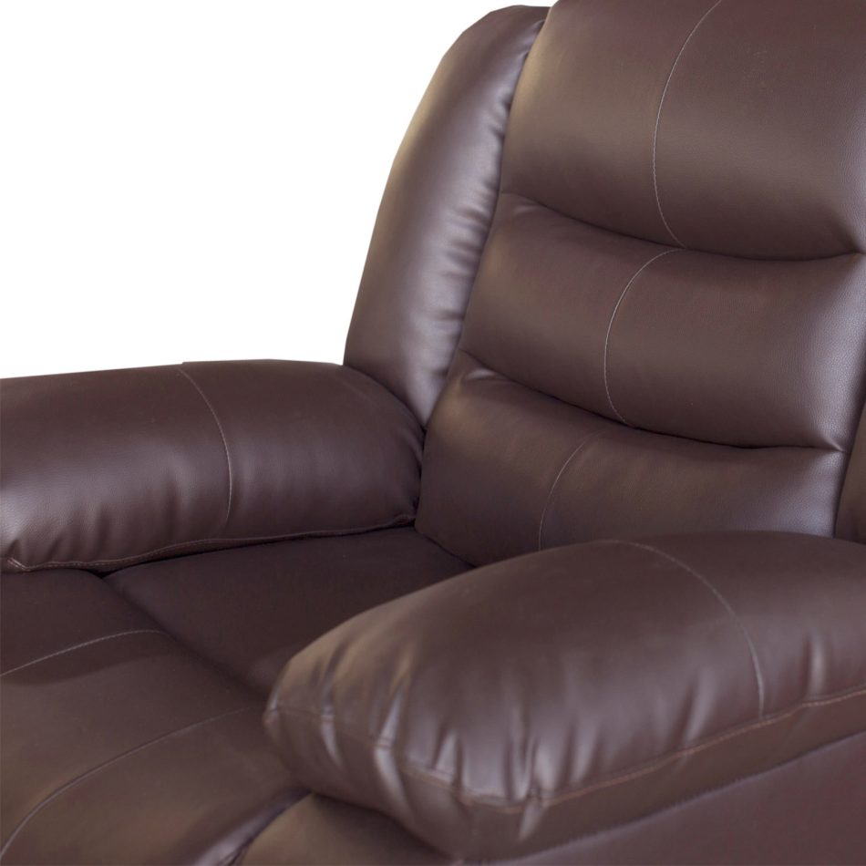 Single Seater Recliner Sofa Chair In Faux Leather Lounge Couch Armchair in Brown - Image 3