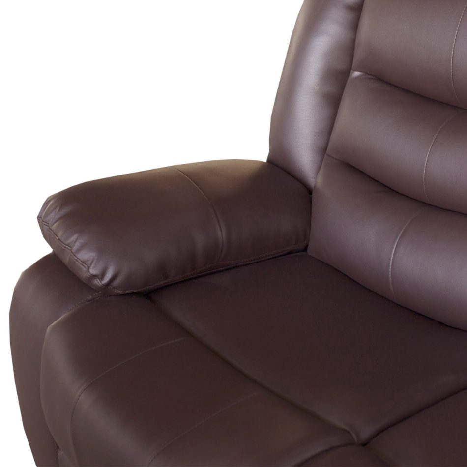 Single Seater Recliner Sofa Chair In Faux Leather Lounge Couch Armchair in Brown - Image 5