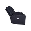 Electric Recliner Stylish Rhino Fabric Black 1 Seater Lounge Armchair with LED Features - Image 5