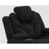 Electric Recliner Stylish Rhino Fabric Black 1 Seater Lounge Armchair with LED Features - Image 6
