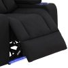 Electric Recliner Stylish Rhino Fabric Black 1 Seater Lounge Armchair with LED Features - Image 10