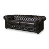3+2+1 Seater Genuine Leather Upholstery Deep Quilting Pocket Spring Button Studding Sofa Lounge Set for Living Room Couch In Brown Colour - Image 3