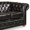 3+2+1 Seater Genuine Leather Upholstery Deep Quilting Pocket Spring Button Studding Sofa Lounge Set for Living Room Couch In Brown Colour - Image 7