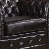 3+2+1 Seater Genuine Leather Upholstery Deep Quilting Pocket Spring Button Studding Sofa Lounge Set for Living Room Couch In Burgandy Colour - Image 5