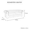3+2+1 Seater Genuine Leather Upholstery Deep Quilting Pocket Spring Button Studding Sofa Lounge Set for Living Room Couch In Burgandy Colour - Image 8
