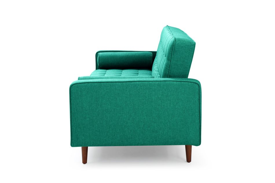 Sofa Bed 3 Seater Button Tufted Lounge Set for Living Room Couch in Velvet Green Colour - Image 5