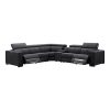 Washington Genuine Leather 6 Seater Corner Sofa With 2 Electric Recliners And Reversible Console - Image 2