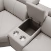 Washington Genuine Leather 6 Seater Corner Sofa With 2 Electric Recliners And Reversible Console - Image 7