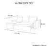 3 Seater Sofa Bed with pull Out Storage Corner Chaise Lounge Set in Grey - Image 4