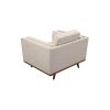 Single Seater Armchair Sofa Modern Lounge Accent Chair in Beige Fabric with Wooden Frame - Image 5