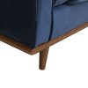 Single Seater Armchair Sofa Modern Lounge Accent Chair in Soft Blue Velvet with Wooden Frame - Image 6