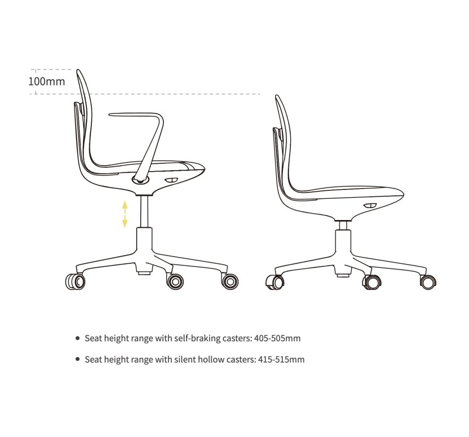 UFOU Joyin Tail Designer Ergonomic Chair - Flamingo - Image 5