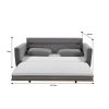 SHASA 2 Seater Pull-out Sofa bed Grey celadon - Image 7