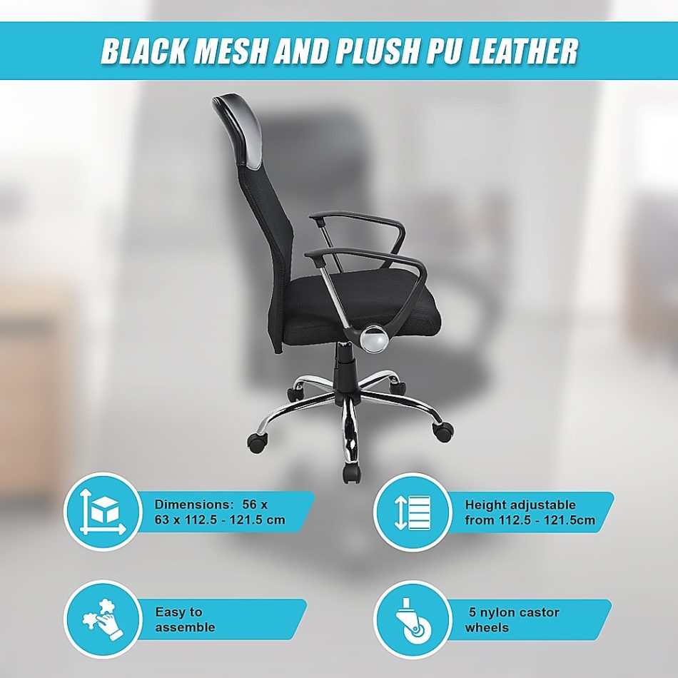 Ergonomic Mesh PU Leather Office Chair - Image 9