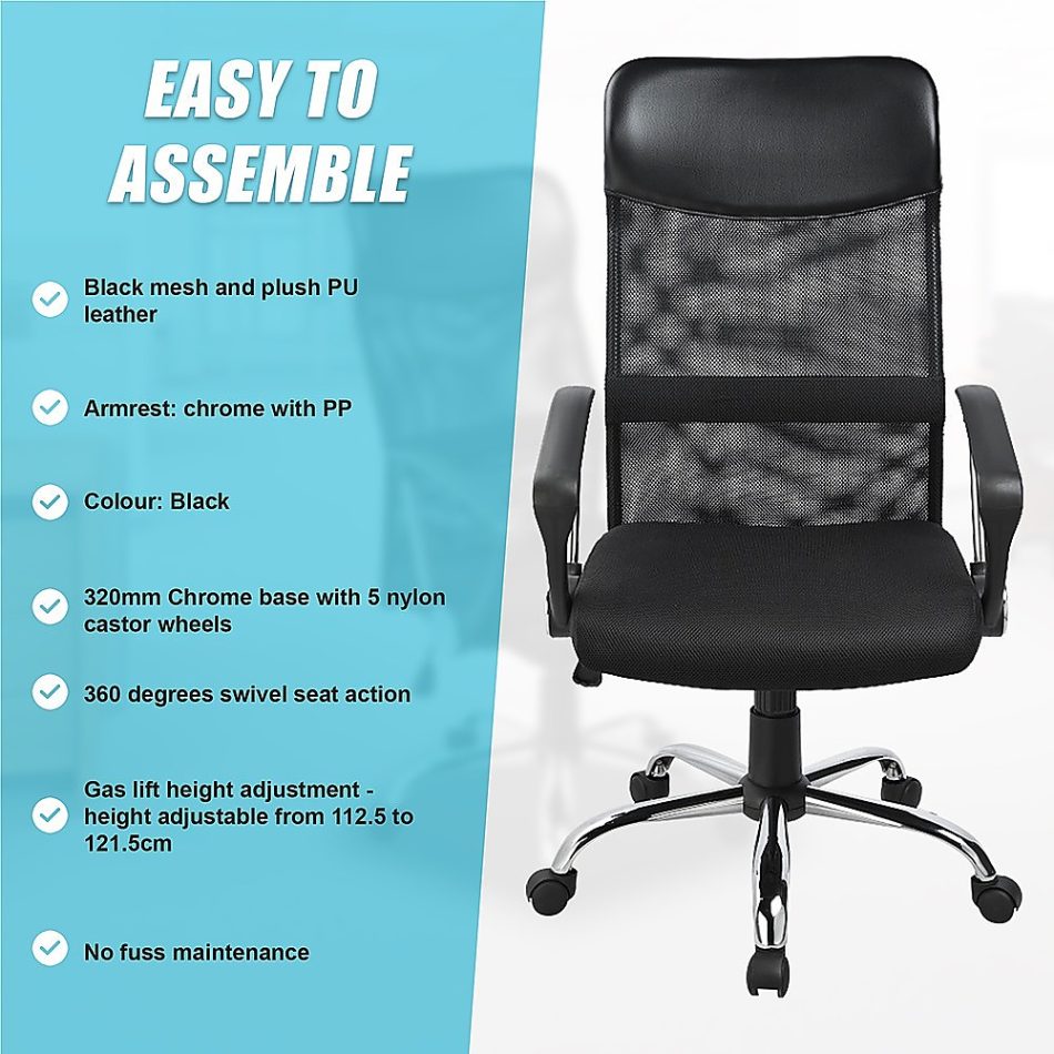 Ergonomic Mesh PU Leather Office Chair - Image 10