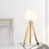 Modern Floor Lamp Wood Tripod Home Bedroom Reading Light 145cm - Image 2