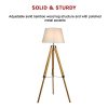 Modern Floor Lamp Wood Tripod Home Bedroom Reading Light 145cm - Image 5