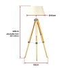 Modern Floor Lamp Wood Tripod Home Bedroom Reading Light 145cm - Image 6