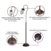 Industrial Floor Lamp with Adjustable Cage Shade Rustic Brushed in Bronze Finish - Image 4
