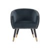 Deniz Lounge Chair Tub Chair Accent Armchair - Blue - Image 2