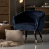 Deniz Lounge Chair Tub Chair Accent Armchair - Blue - Image 5