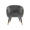 Deniz Lounge Chair Tub Chair Accent Armchair - Grey - Image 2
