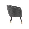 Deniz Lounge Chair Tub Chair Accent Armchair - Grey - Image 3