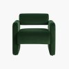 Lilah Modern Boucle Fabric Armchair - Basil Green