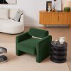 Lilah Modern Boucle Fabric Armchair - Basil Green - Image 3