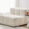 Travis White Boucle Fabric Armchair - Image 4