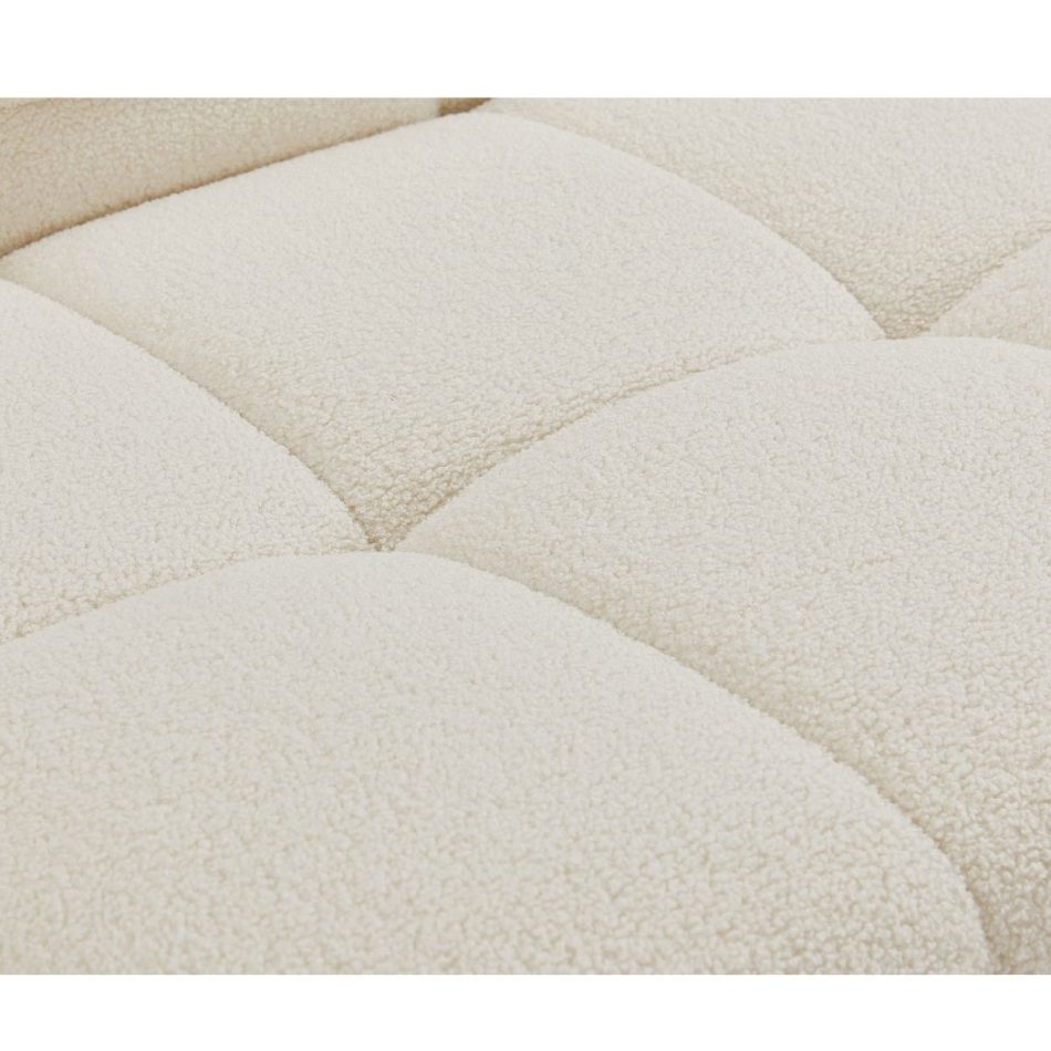 Travis White Boucle Fabric Armchair - Image 10