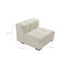 Travis White Boucle Fabric Armchair - Image 11