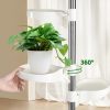 7-Layer Plant Stands Tension Pole Height Adjustable 230-290Cm Metal Pot Hanging Flower Display Rack with 6 Trays and Hanging Hook for Indoor Balcony Patio - Image 4